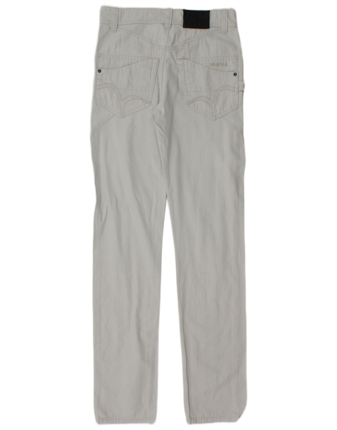 Guru Dame Slim Straight Jeans W28 L34 Blå sildebensbomuld
