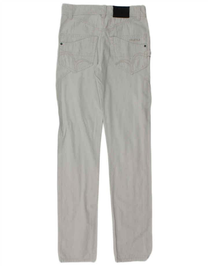 Guru Dame Slim Straight Jeans W28 L34 Blå sildebensbomuld