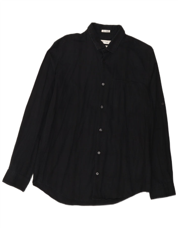 Calvin Klein Herre Classic Fit skjorte Medium marineblå bomuld