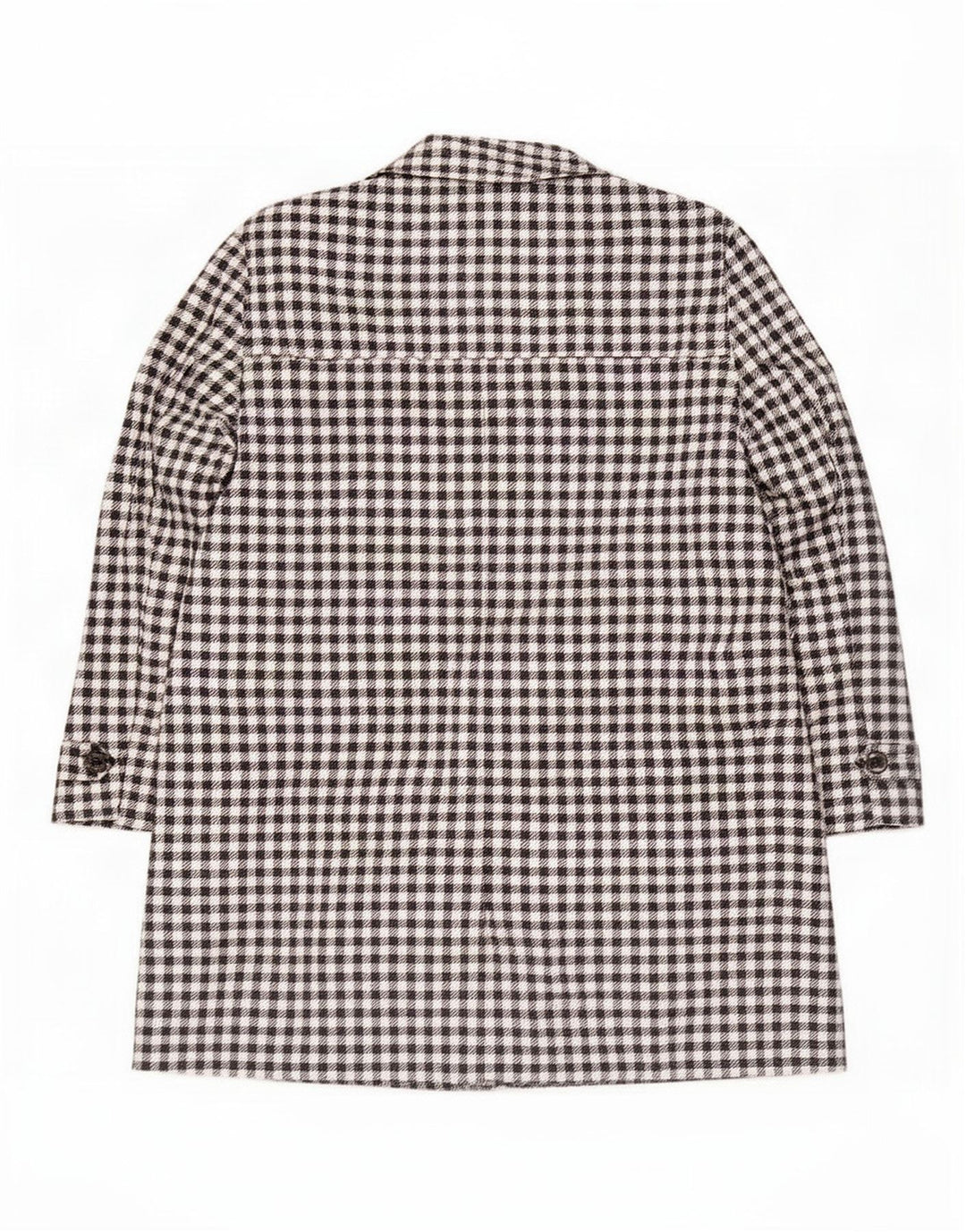 Marks & Spencer Trench Coat til kvinder UK 22 3XL Sort Houndstooth Polyester