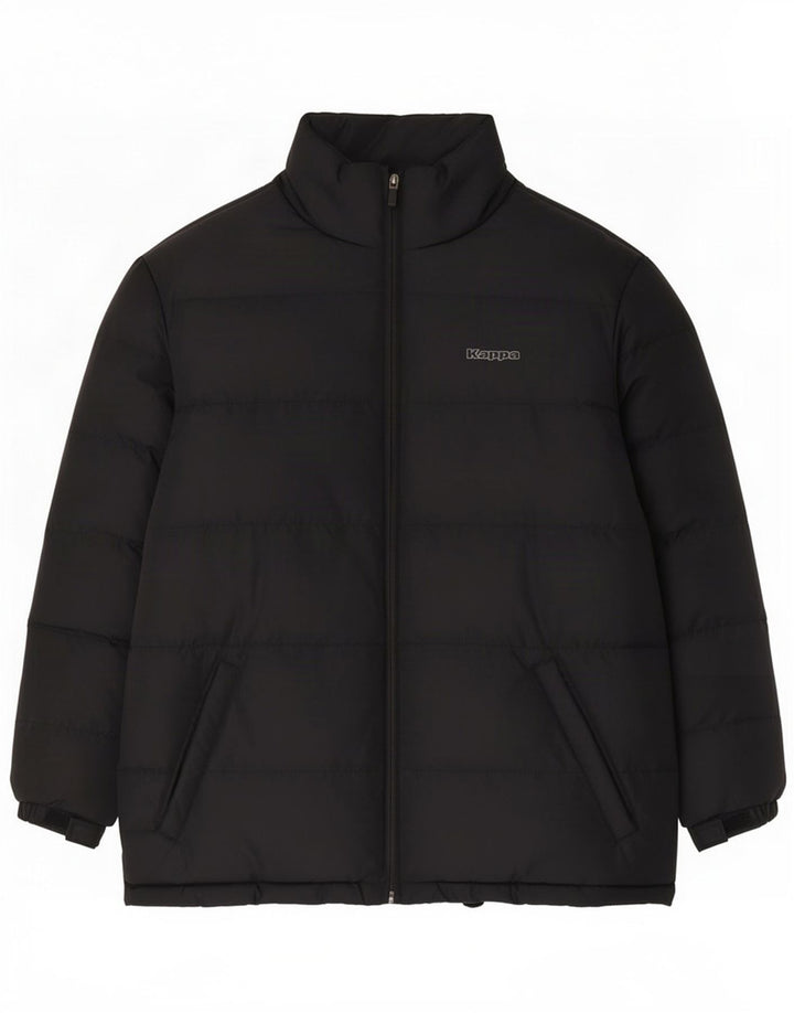 Kappa drenge grafisk polstret jakke 13-14 år 2XL sort polyester