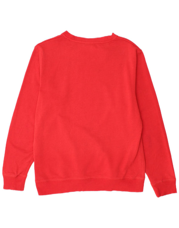 Champion Herre Grafisk Sweatshirt Jumper Medium Rød Polyester