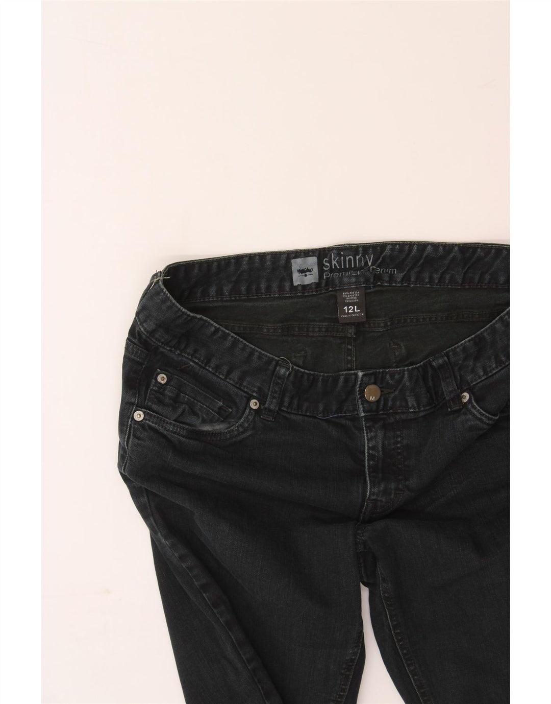 MOSSIMO Womens Skinny Jeans US 12 Large W34 L33 Black Cotton Vintage Mossimo and Second-Hand Mossimo from Messina Hembry 