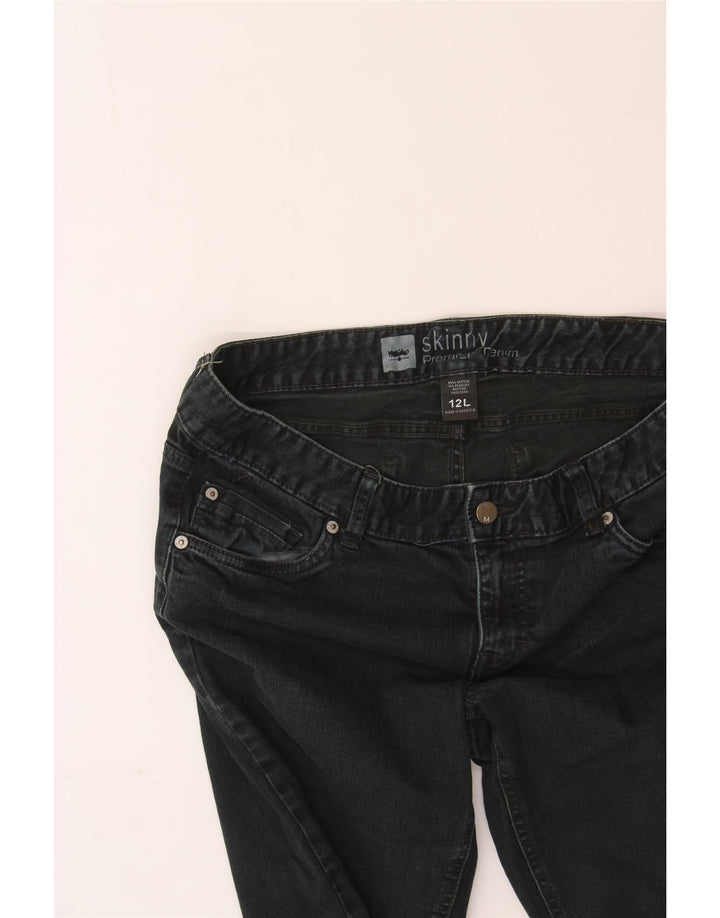 MOSSIMO Womens Skinny Jeans US 12 Large W34 L33 Black Cotton Vintage Mossimo and Second-Hand Mossimo from Messina Hembry 