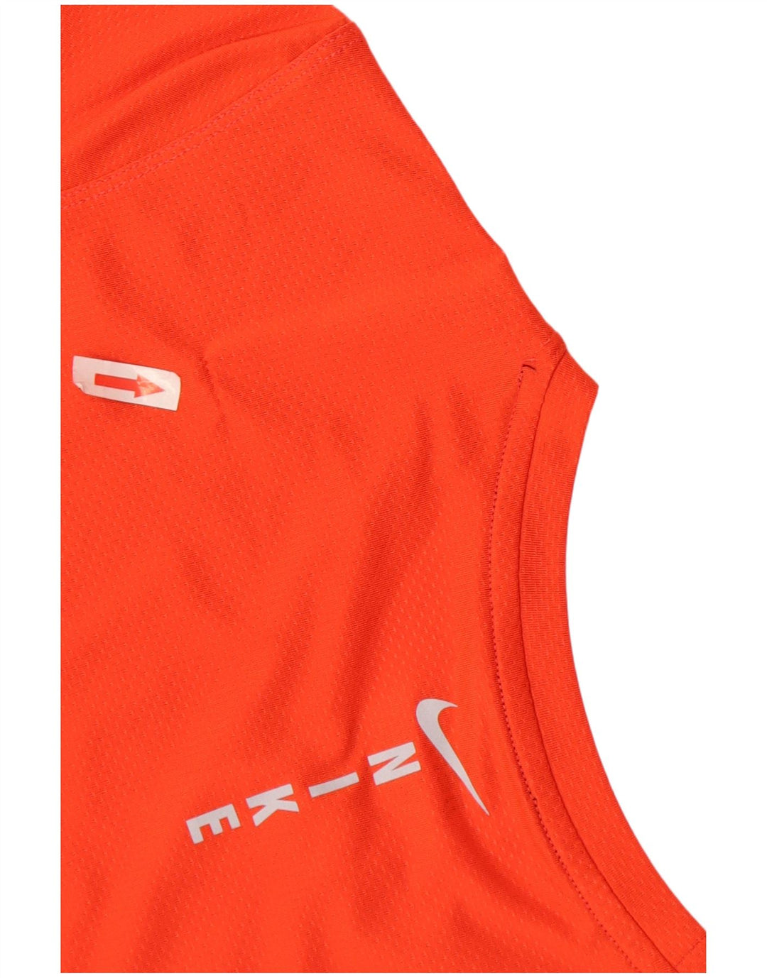 Nike Dame Dri Fit Grafisk T-Shirt Top UK 14 Stor Orange Polyester