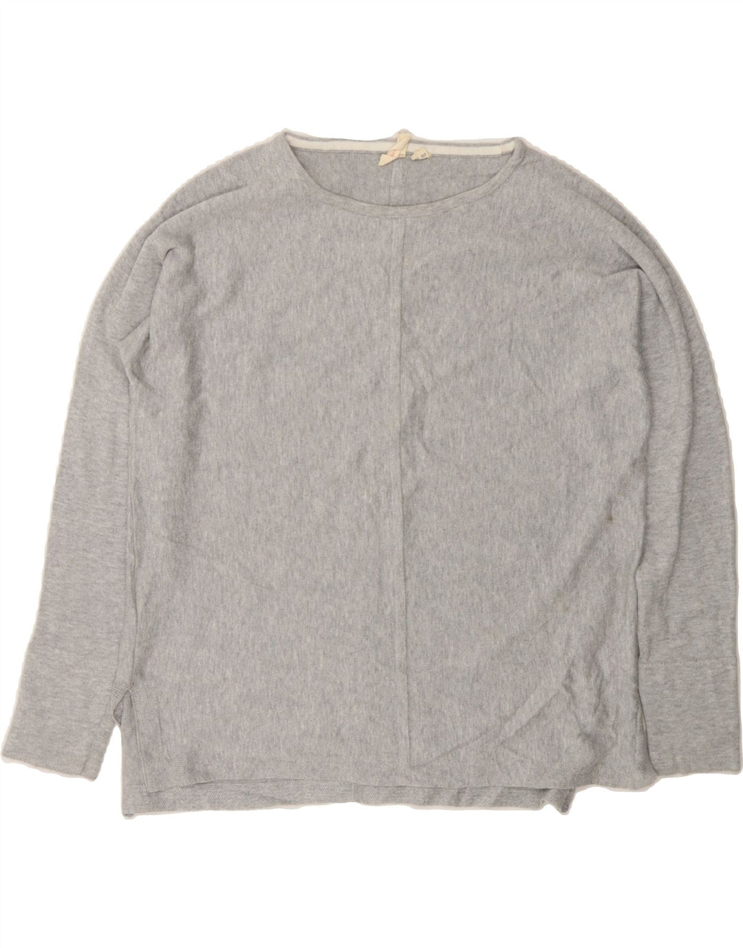 WHITE STUFF Womens Oversized Boat Neck Jumper Sweater UK 10 Small Grey Vintage White Stuff and Second-Hand White Stuff from Messina Hembry 