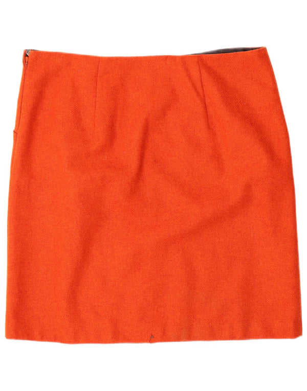 Laura Ashley lige nederdel til kvinder UK 18 XL W38 Orange Uld