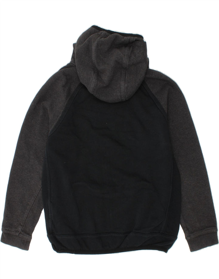 NIKE Boys Graphic Hoodie Jumper 10-11 Years Medium Black Colourblock Vintage Nike and Second-Hand Nike from Messina Hembry 