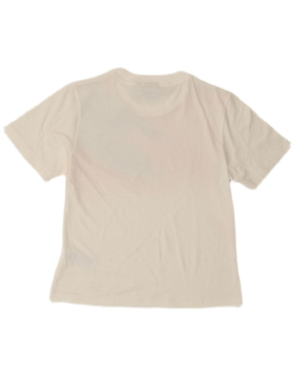 Adidas Dame T-Shirt Top UK 8 Small White Tie Dye Bomuld