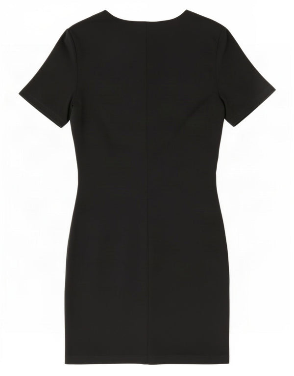 Versace Jeans Dame Sheath Dress UK 10 Small Black Designer