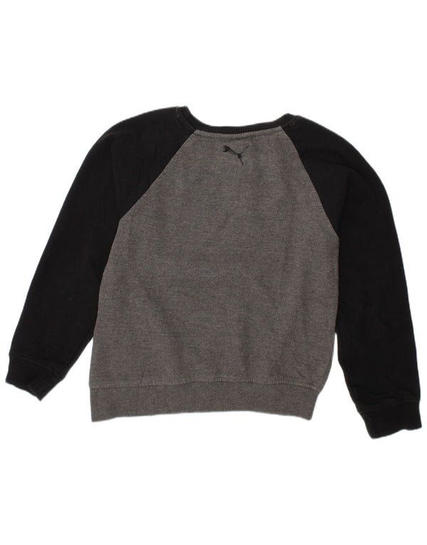Puma Boys Graphic Sweatshirt Jumper 5-6 år Grå Bomuld