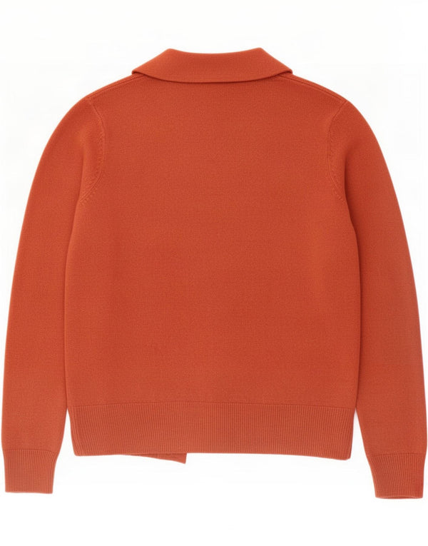 Marks & Spencer Womens Open Cardigan Sweater UK 10 Small Red Acryl
