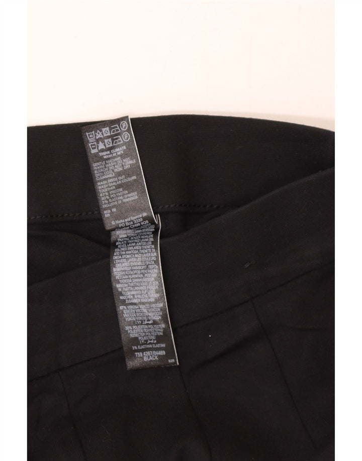 Marks & Spencer Dame Slim Cropped Trousers UK 12 Medium W28 L23 Black