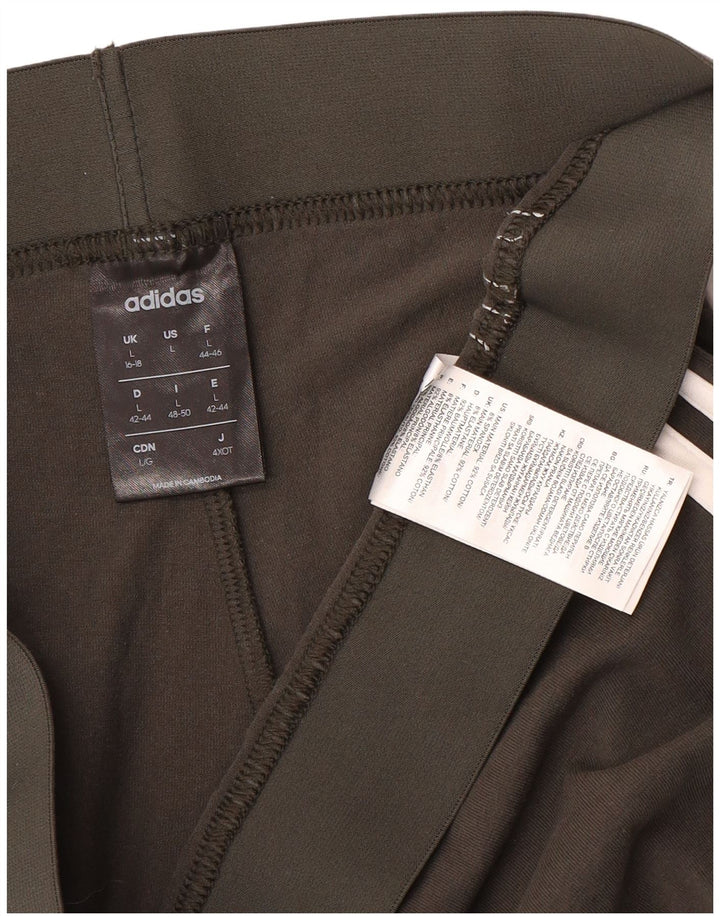 Adidas Dame Leggings UK 16/18 Stor Grå Bomuld