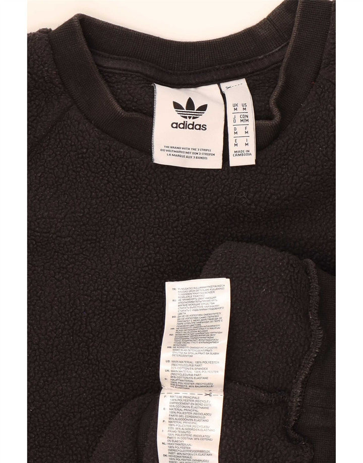 Adidas Herre grafisk fleecetrøje Medium Sort Polyester