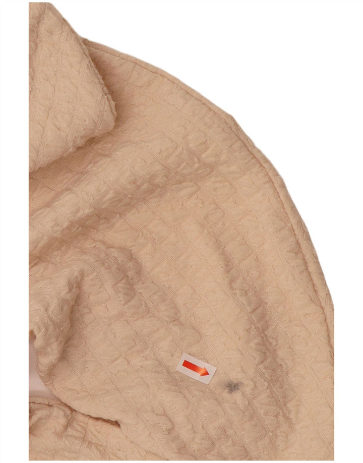 ZARA Womens Long Sleeve Blouse Top UK 8 Small Beige Polyester