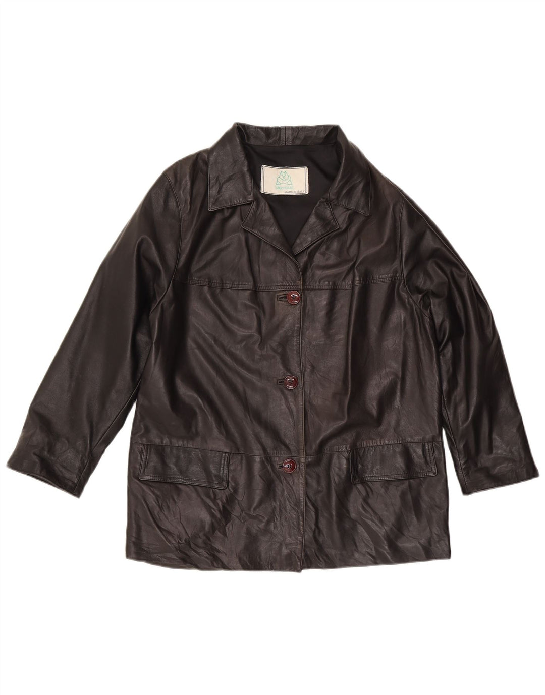 Vintage dame læderjakke UK 16 Large Black