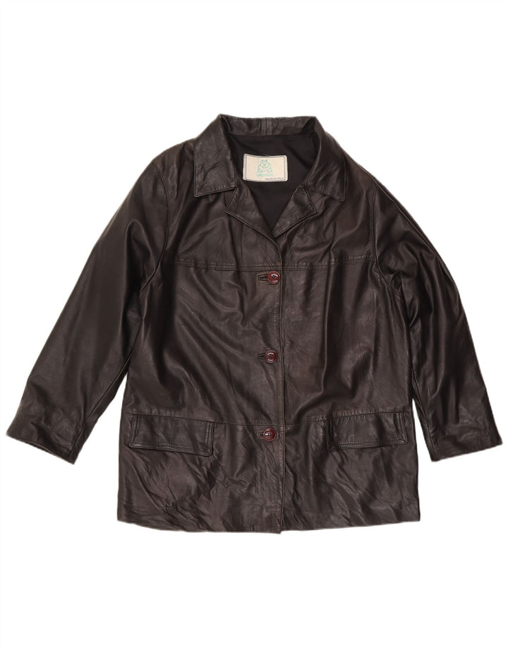 Vintage dame læderjakke UK 16 Large Black