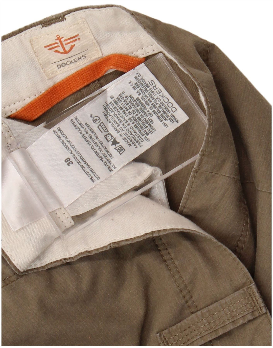 DOCKERS Herre Cargo Shorts W38 XL Beige Bomuld