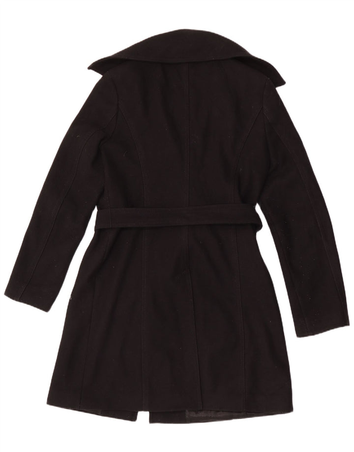Benetton Dame Overfrakke UK 14 Medium Sort Uld