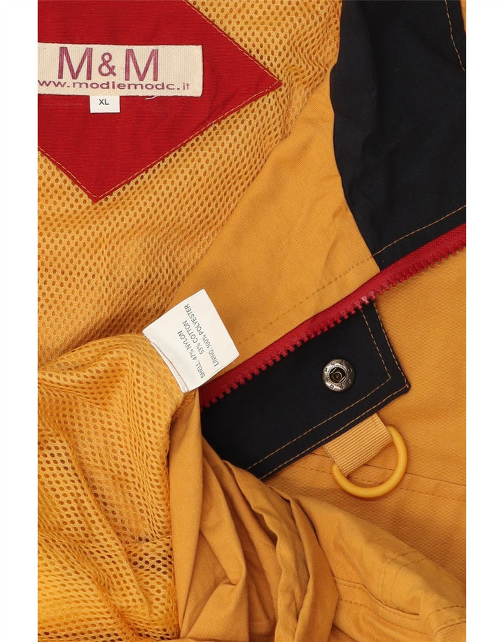 Vintage herreregnjakke UK 42 XL gul nylon
