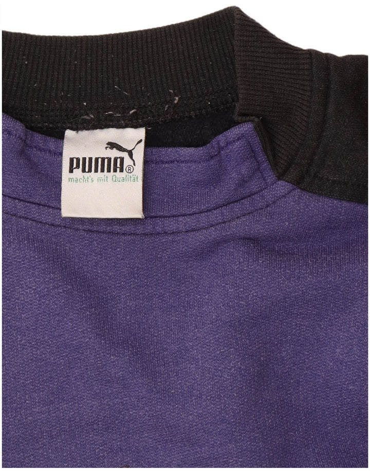 Puma grafisk sweatshirt til mænd, stor lilla farveblok