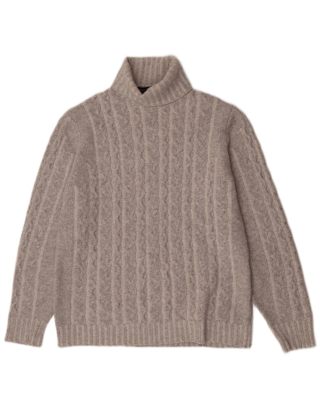 Vintage Dame rullehals sweater UK 18 XL grå uld
