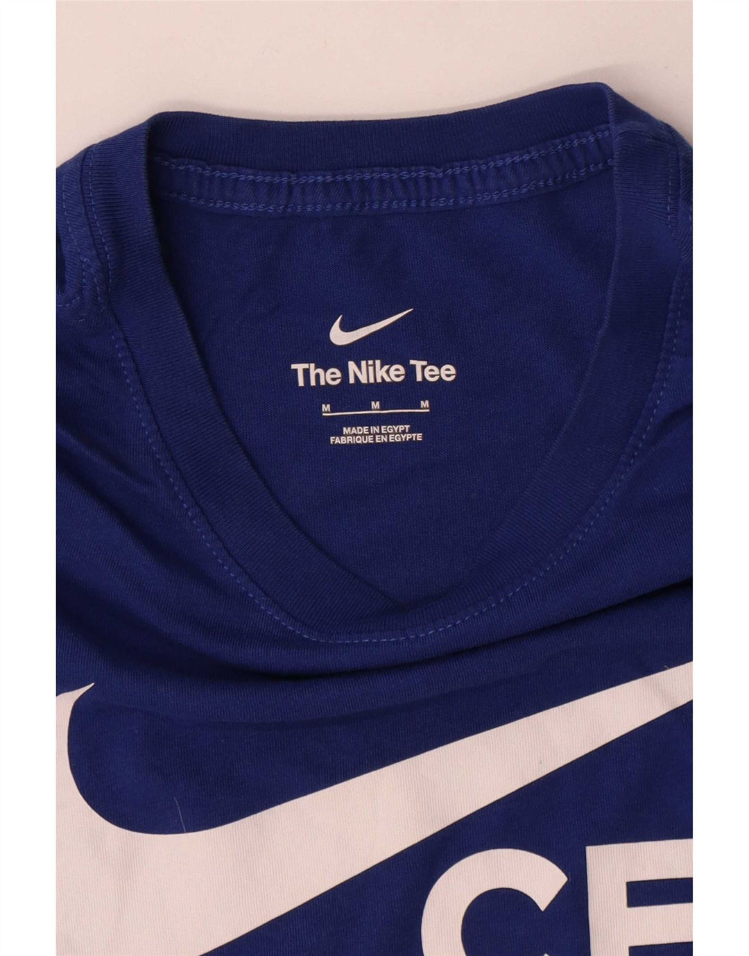 Nike Herre grafisk T-shirt Top Medium Blue Bomuld