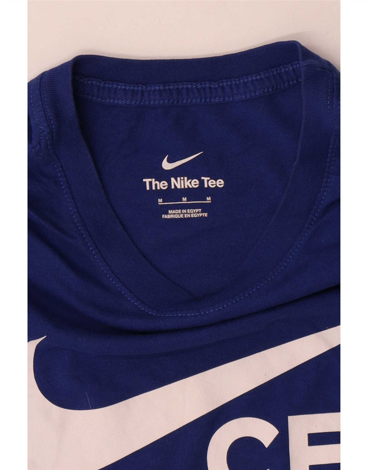 Nike Herre grafisk T-shirt Top Medium Blue Bomuld