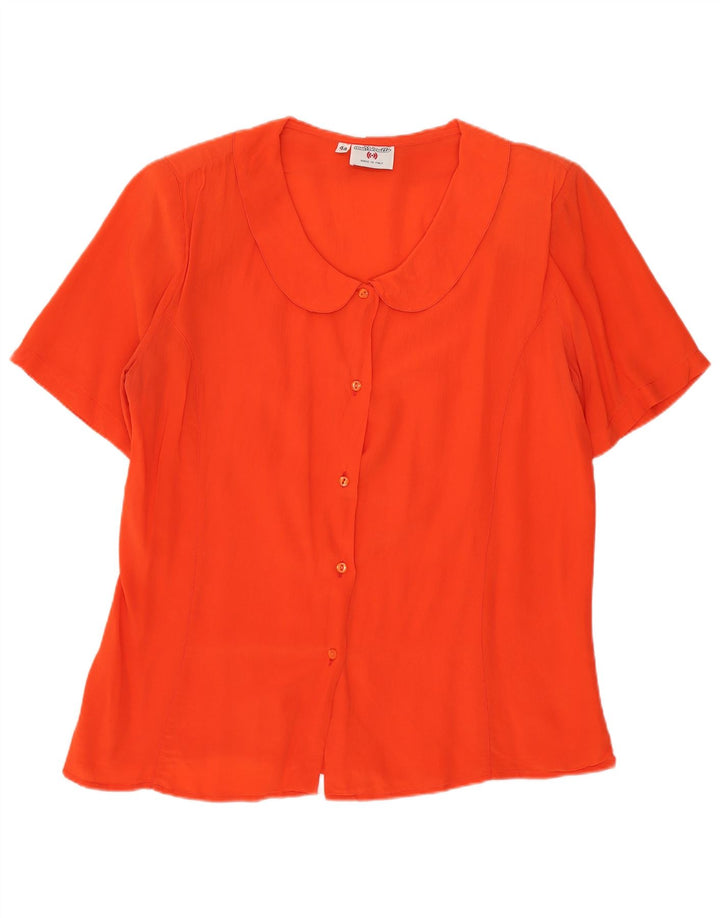Mazzonetto Dame Kortærmet Bluse IT 44 Medium Orange