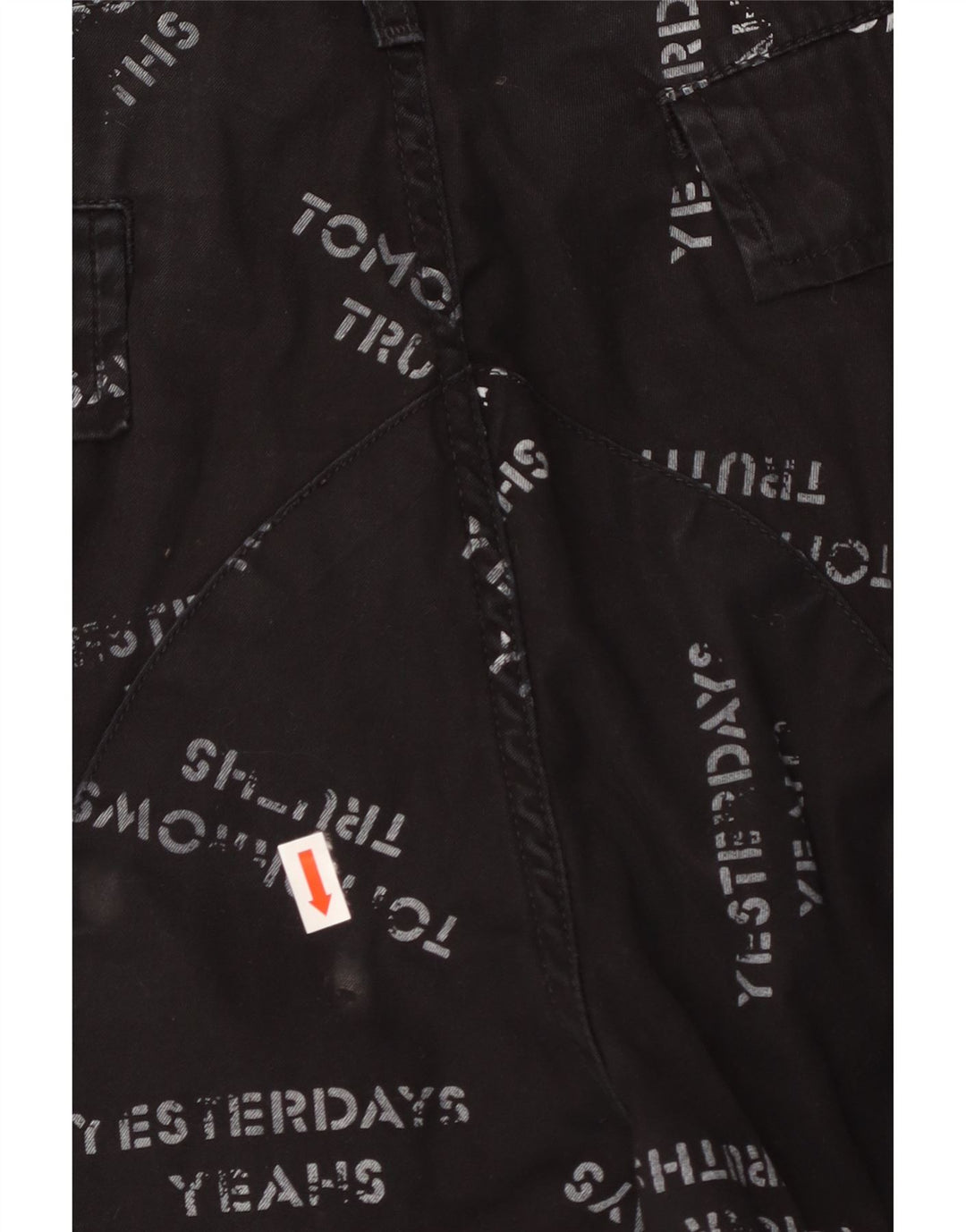 CARHARTT Grafiske Cargo Shorts til mænd W34 Stor sort bomuld