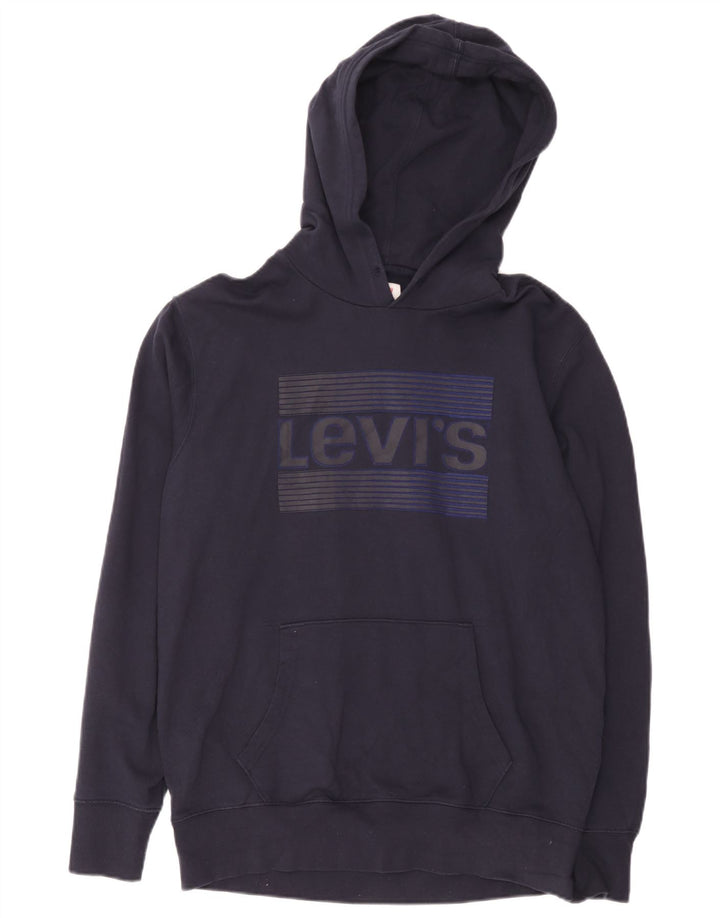 Levi's Grafisk hættetrøje til mænd Stor marineblå bomuld