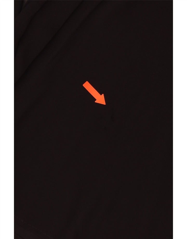 ZARA Dame Langærmet Bluse Top UK 14 Stor Sort Polyester