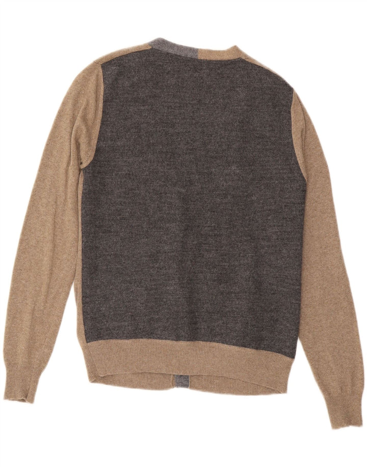 HARMONT & BLAINE cardigan sweater til kvinder UK 10 Lille brun farveblok