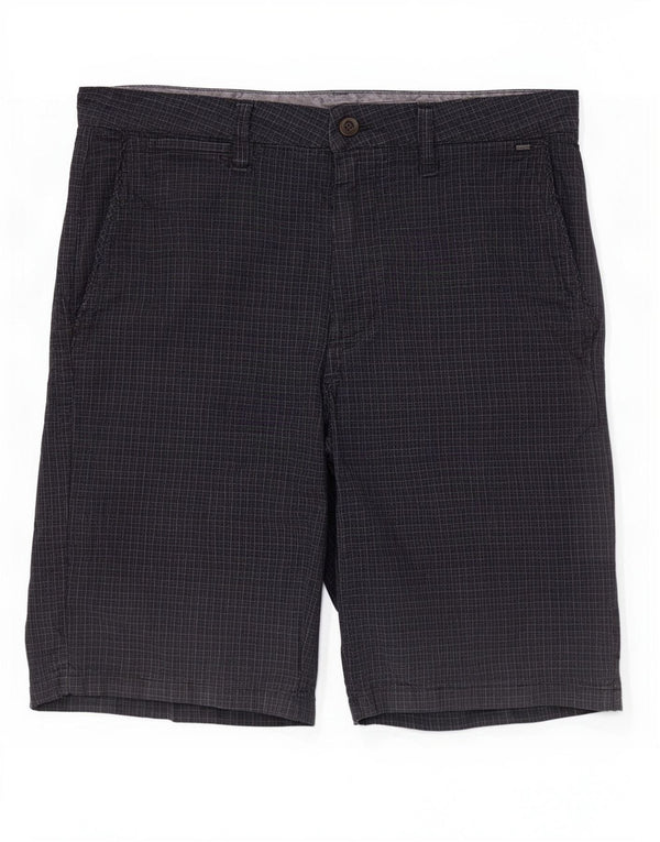 Vans Mens Chino Shorts W32 Medium Black Check Cotton