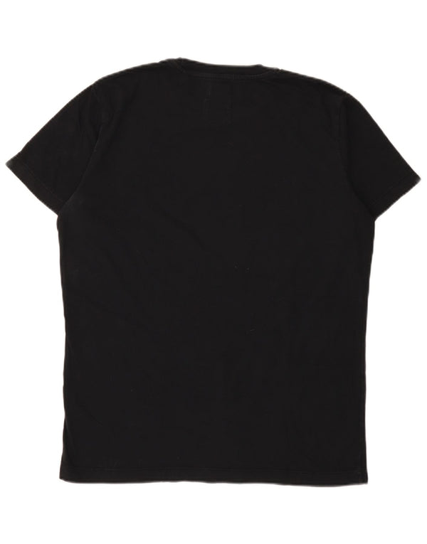 Diesel Herre Grafisk T-Shirt Top Medium Sort Bomuld