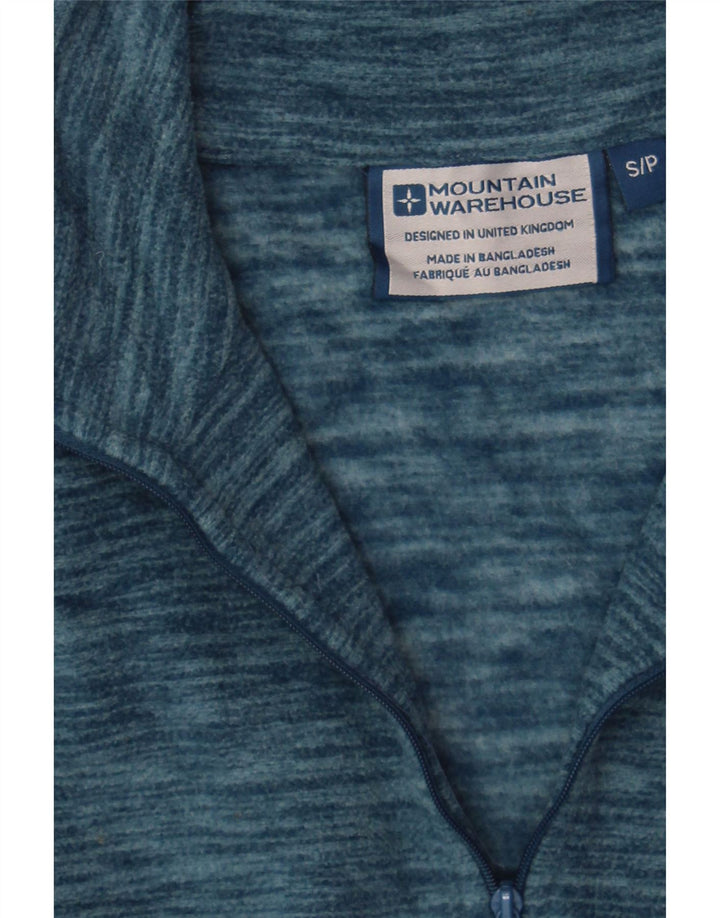 MOUNTAIN WAREHOUSE Mens Zip Neck Fleece Jumper Small Blue Polyester Vintage Mountain Warehouse and Second-Hand Mountain Warehouse from Messina Hembry 