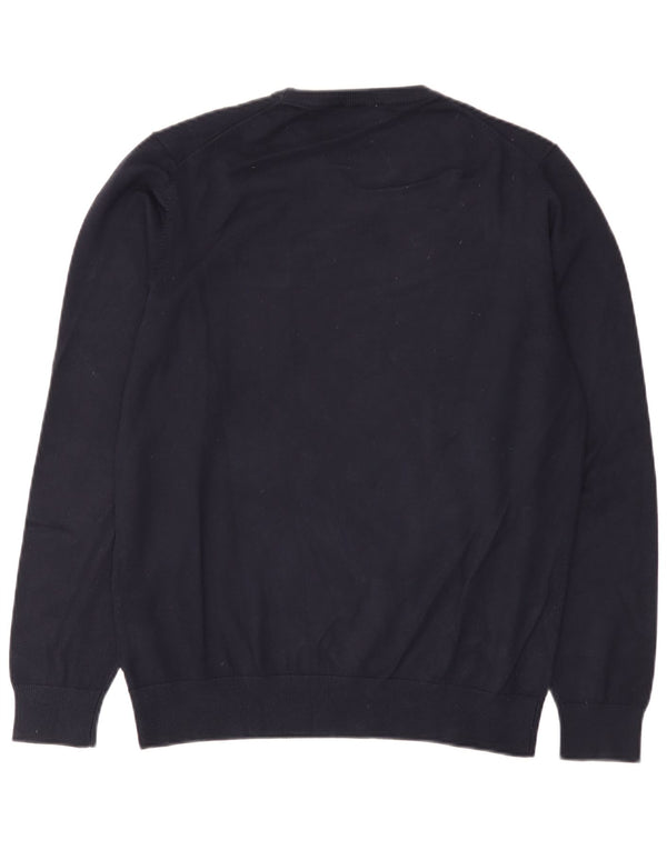 Rifle Herre Crew Neck Jumper Sweater XL Navy Blue Viscose