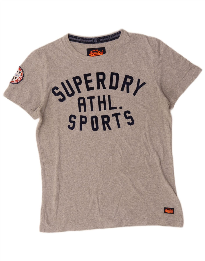 Superdry Herre grafisk T-shirt Top mellemgrå bomuld