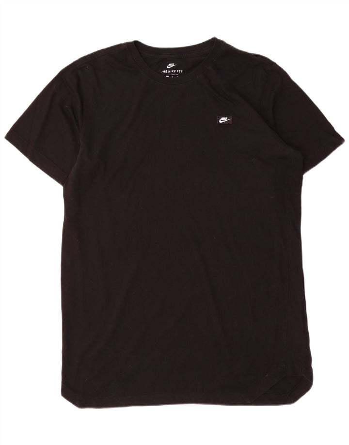 Nike kortærmet almindelig T-shirt top til mænd, stor sort bomuld