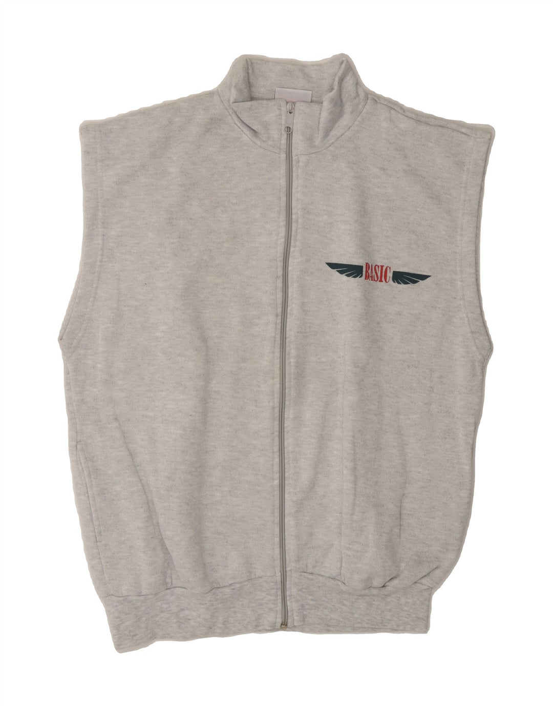 ACTIVE Mens Sleeveless Tracksuit Top Jacket Medium Grey Polyester Vintage Active and Second-Hand Active from Messina Hembry 