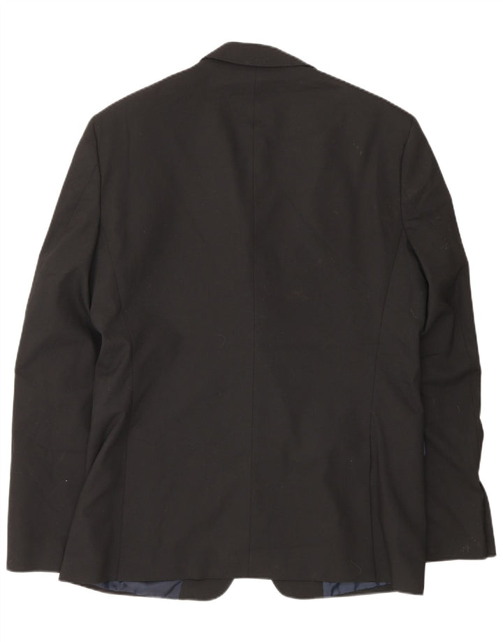 Zara Herre 2-knaps blazerjakke EU 50 Medium Sort Polyester