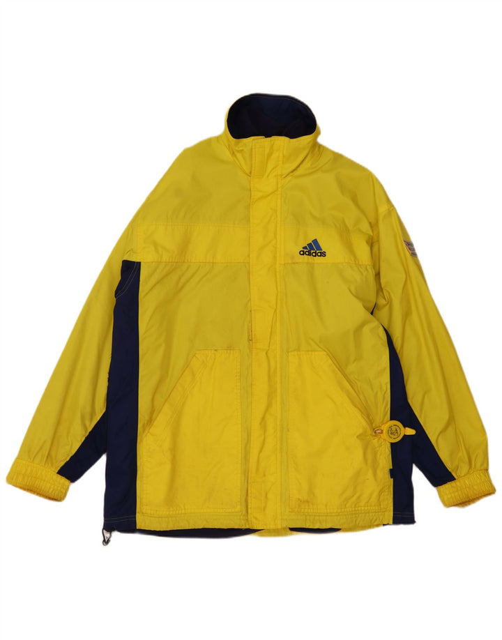Adidas Regnjakke til mænd UK 42 XL Gul Colourblock