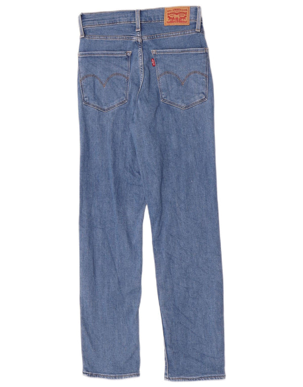 Levi's Womens 724 Højtaljede lige jeans W24 L26 blå bomuld