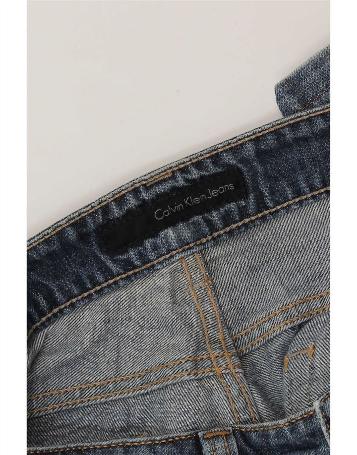 Calvin Klein Herre Distressed Straight Jeans W34 L28 Blå