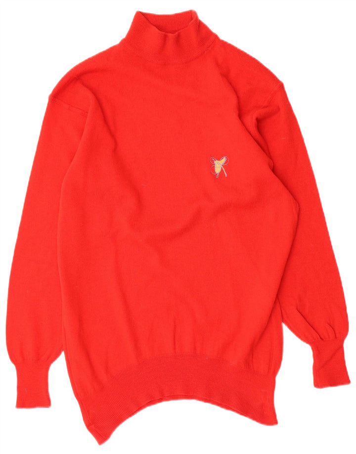 AVON CELLI Dame Turtle Neck sweater EU 40 Medium Rød Uld