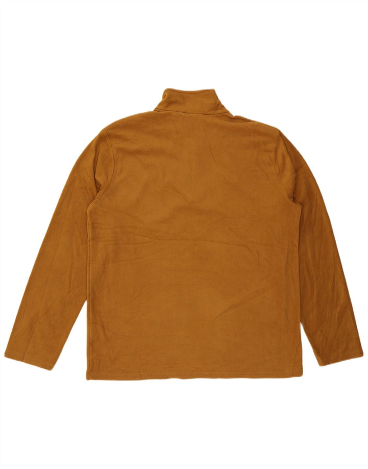 Mountain Warehouse Herre Zip Neck Fleece Jumper Stor Brun Polyester