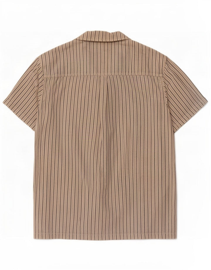 Lee Kortærmet Herreskjorte Medium Beige Nålestribet Bomuld