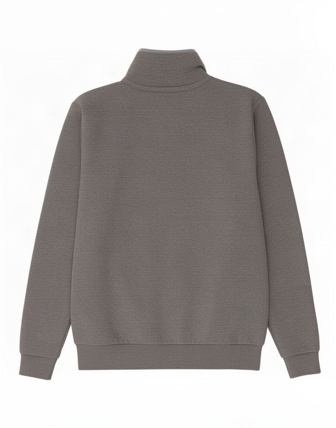 Besætningstøj Herre Zip Neck Sweatshirt Jumper Stor Grå Polyester
