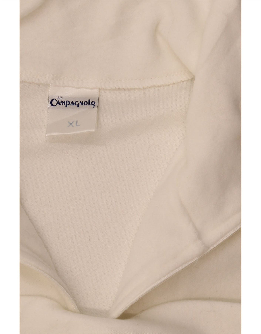 Campagnolo Herre Zip Neck Sweatshirt Jumper XL Hvid Polyester
